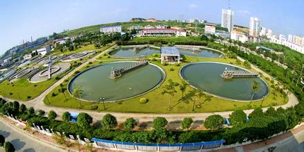 污水处理厂鸟瞰图